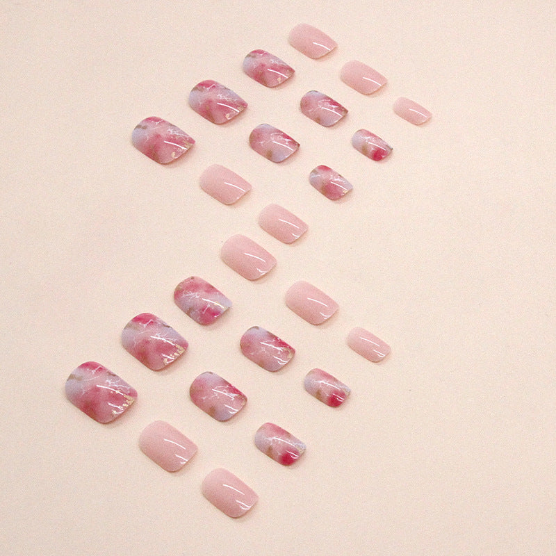 Marbled Gel Press-On Nail Art Stornfield