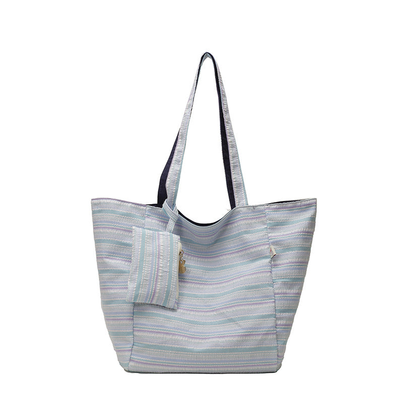 Spacious Wave Stripe Shopping Bag Stornfield