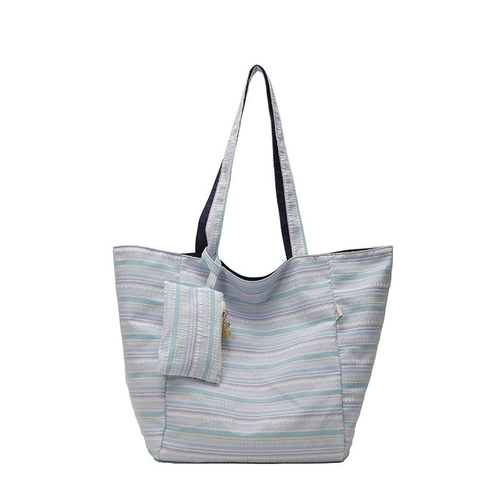 Spacious Wave Stripe Shopping Bag Stornfield