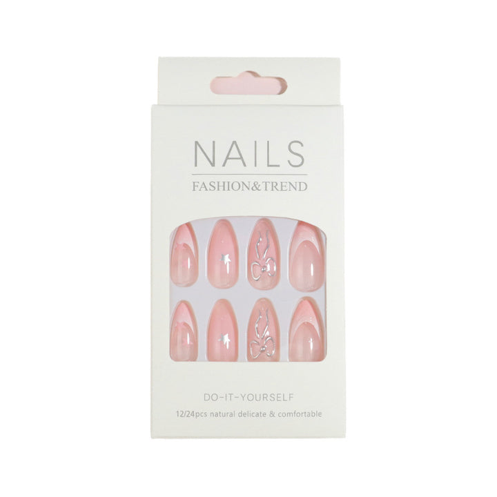Premium Press-On Nail Set with Decorative Accents Stornfield