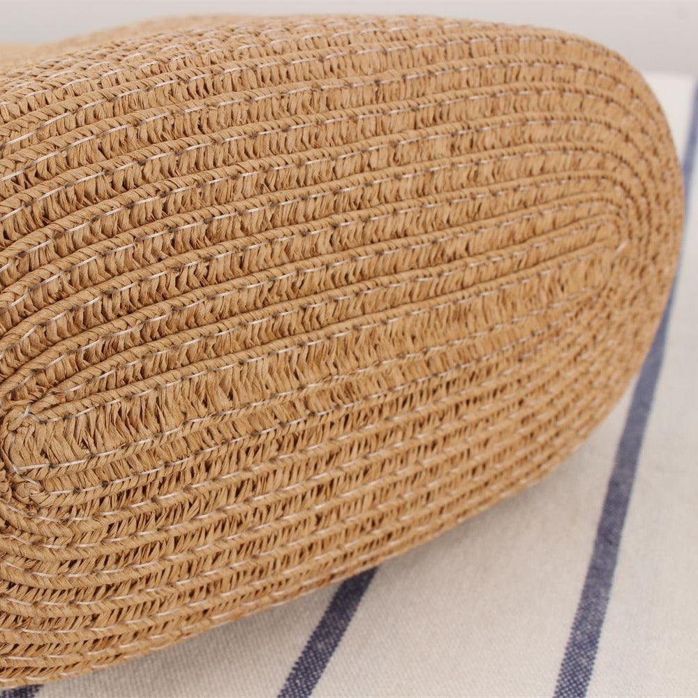 Shoulder bag made of handwoven natural material with elegant handle Stornfield