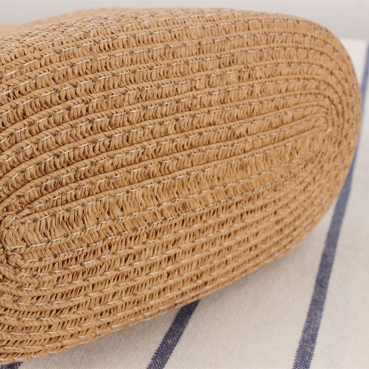 Shoulder bag made of hand-woven natural material with elegant ring closure Stornfield