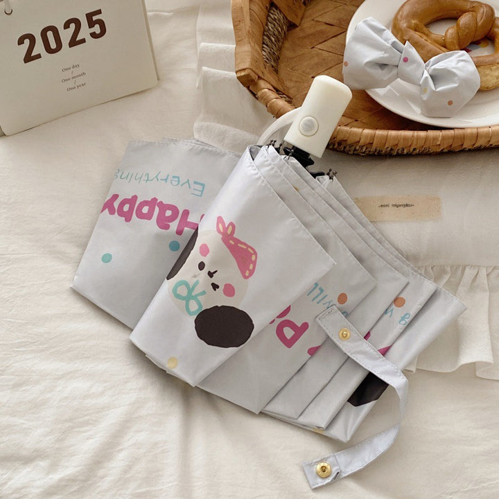 Women's folding umbrella with creative cartoon design Stornfield