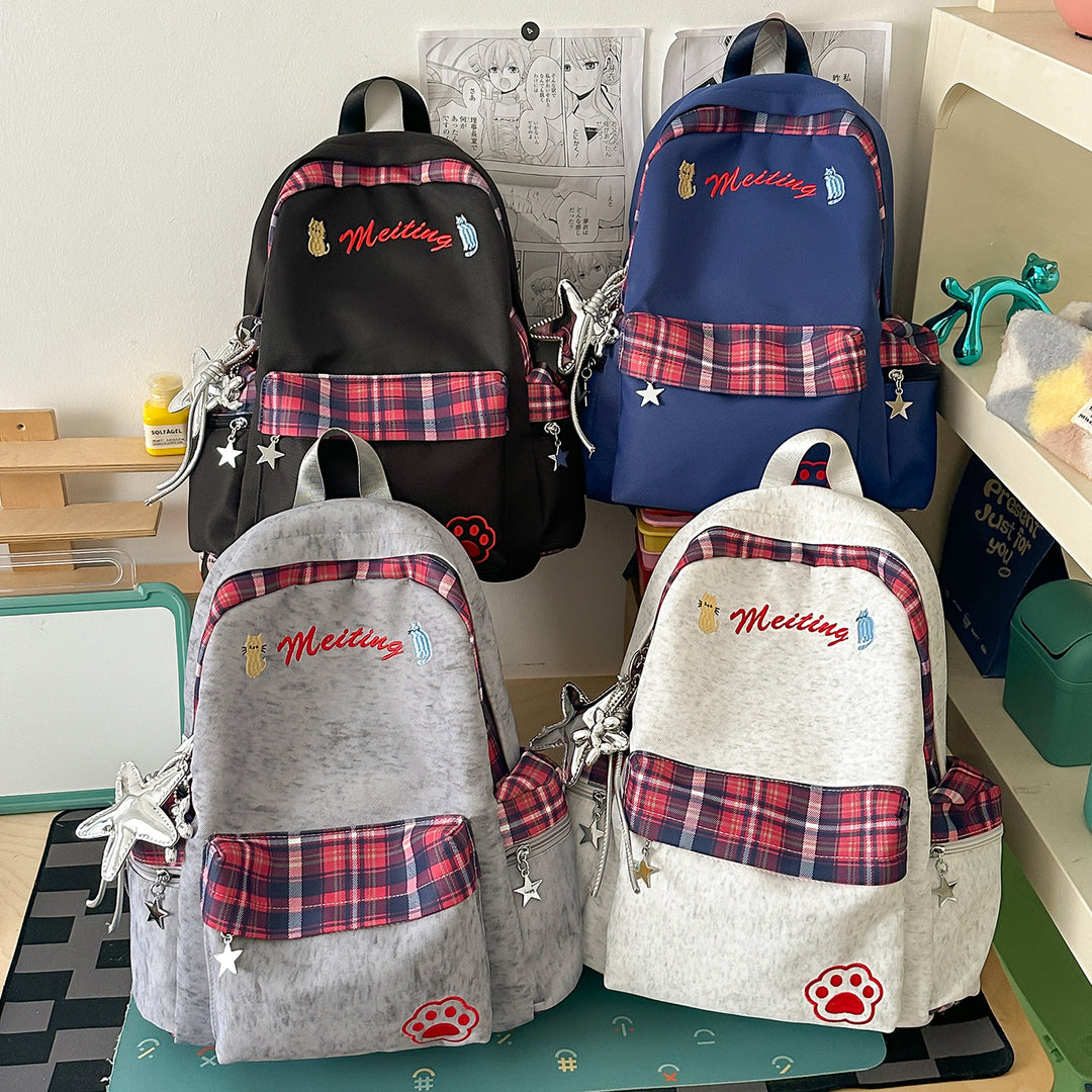 Fun Character-Embellished Casual Backpack Stornfield