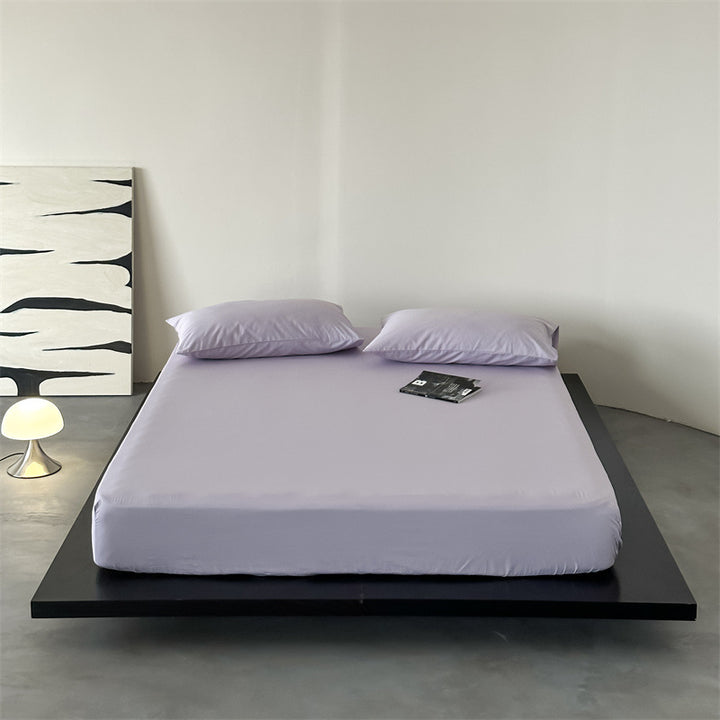 Fine jersey fitted sheet set with extra-elastic around rubber and smooth finish