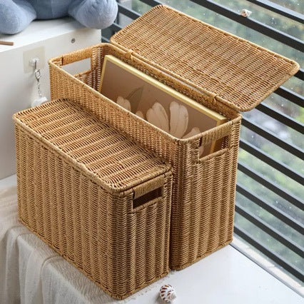 Unisex decorative rattan storage box Stornfield