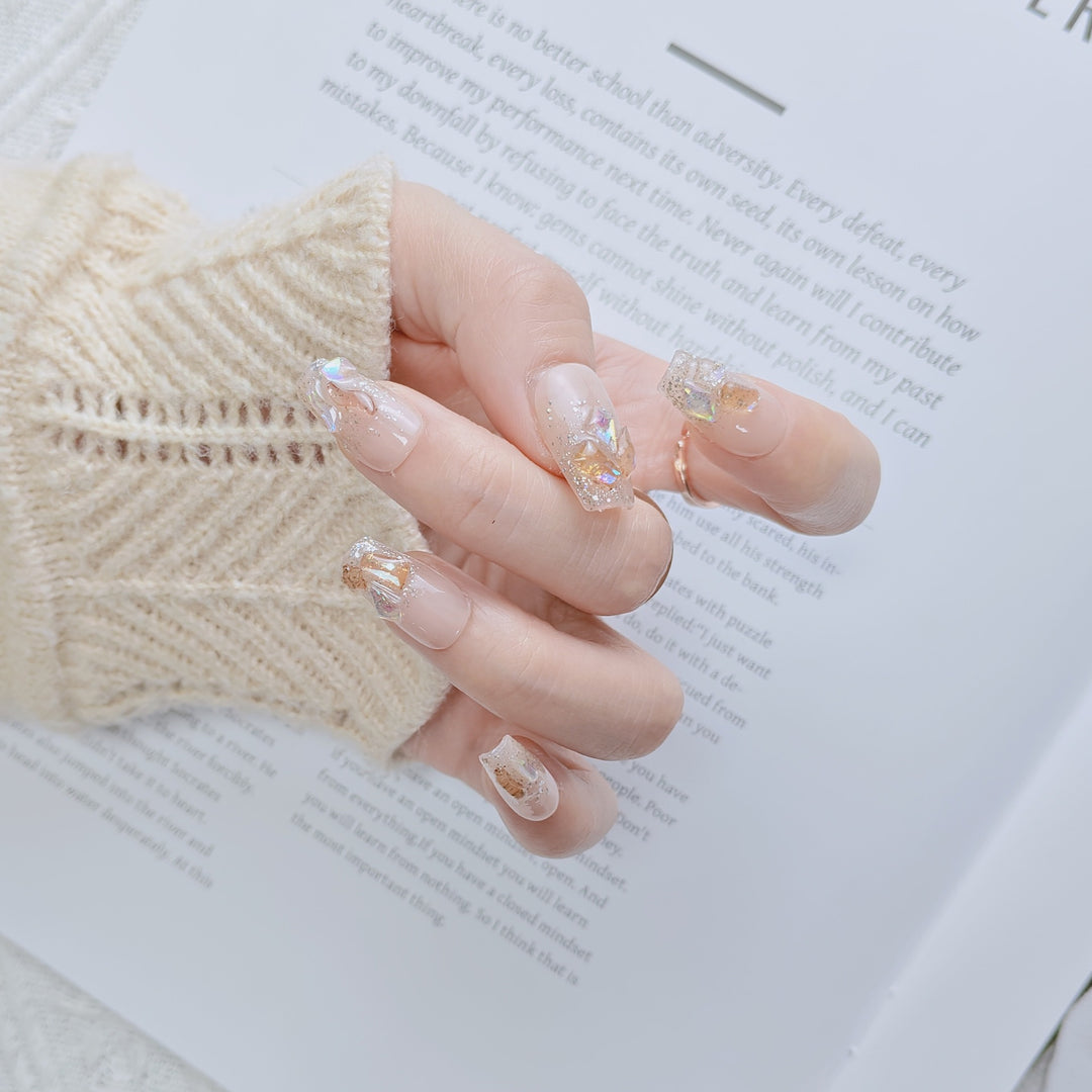 Elegant French Tip Press-On Nails Stornfield