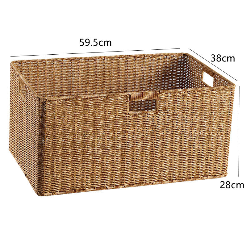 Handcrafted Rectangular Wicker Storage Bin Stornfield