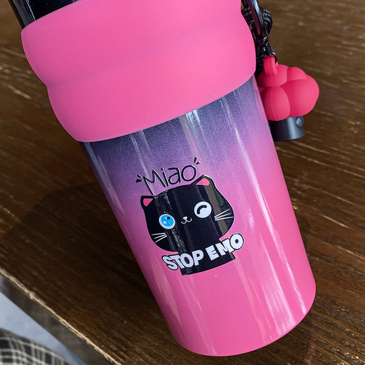Women's playful coffee mug with silicone sleeve and integrated pendant Stornfield