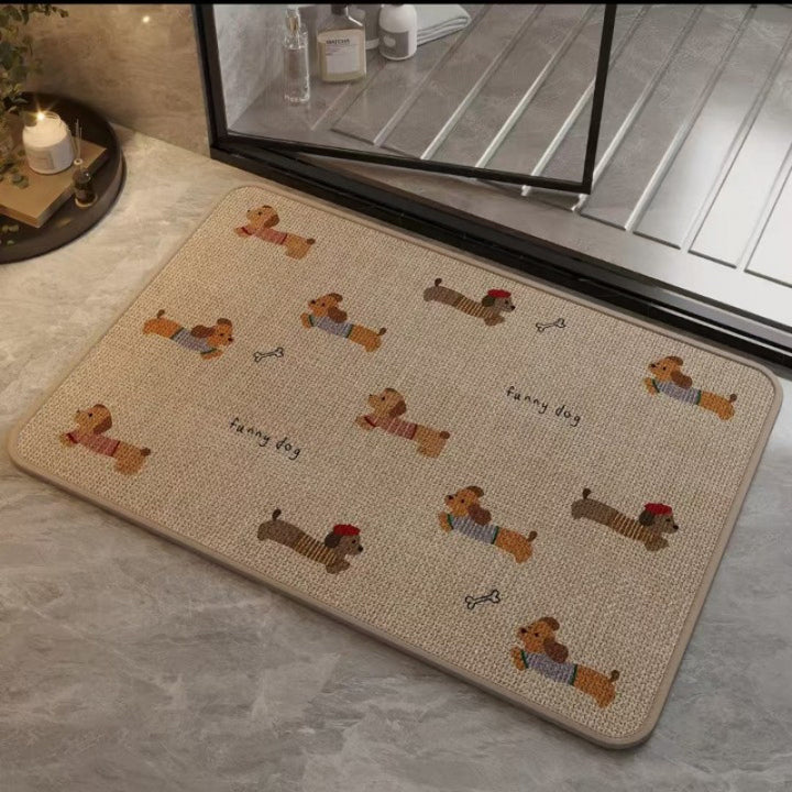 Fun Dog-Themed Anti-Slip Bath Mat Stornfield