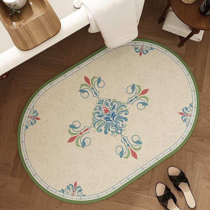 Decorative Oval Bath Mat