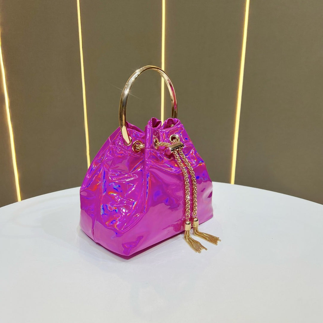 Bucket Handbag With Metallic Detailing