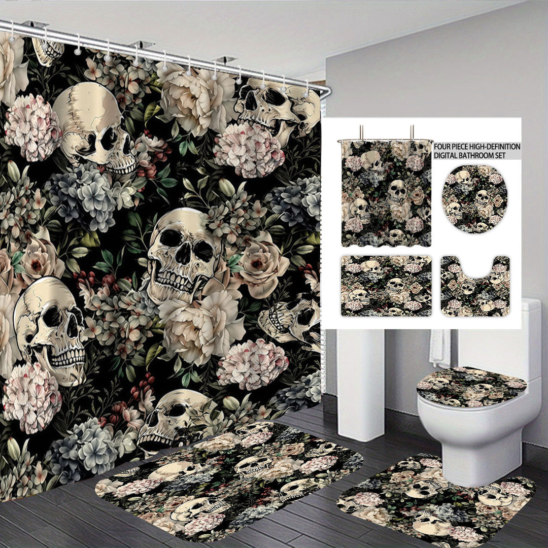 Artistic Skull Themed Bathroom Set Stornfield