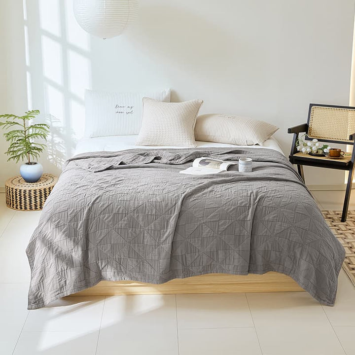 Summer Cooling Breathable Textured Pure Cotton Gauze Blanket | Stornfield