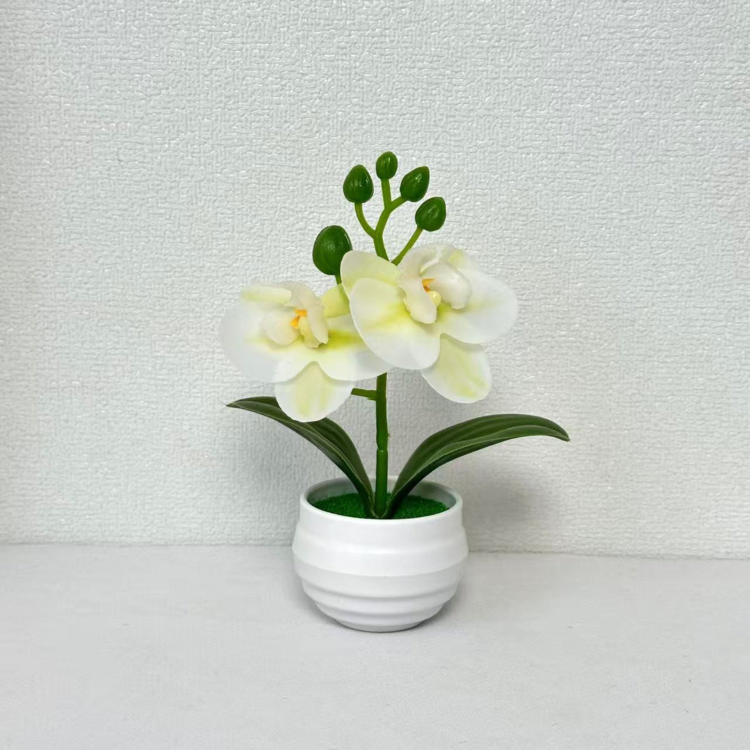 Lifelike Artificial Orchid Plant Arrangement for Indoor Decor