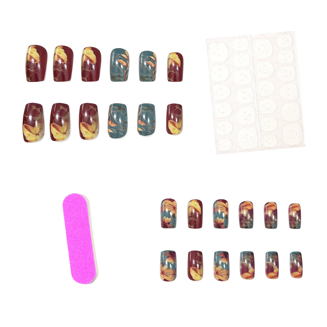 Artistic Autumn-Themed Nail Art Enhancements Stornfield