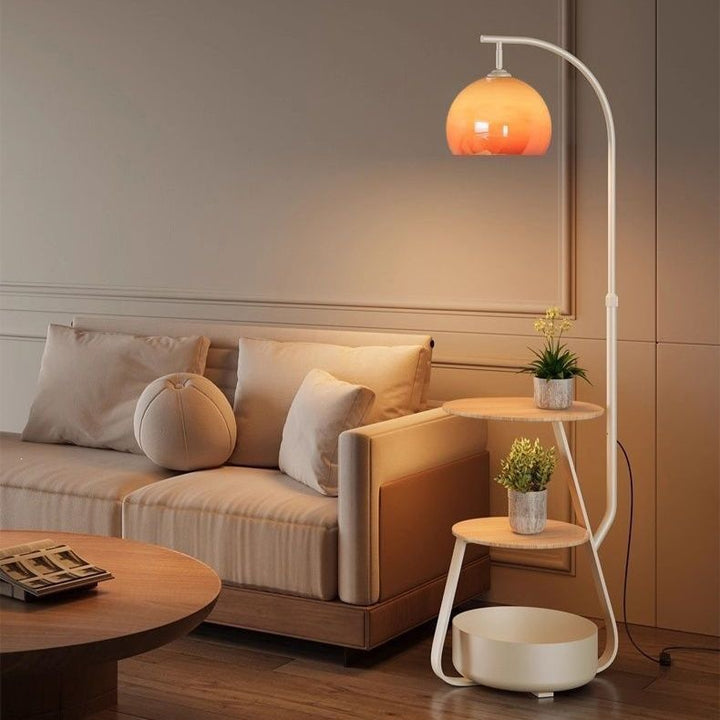 Modern Floor Lamp with Shelves