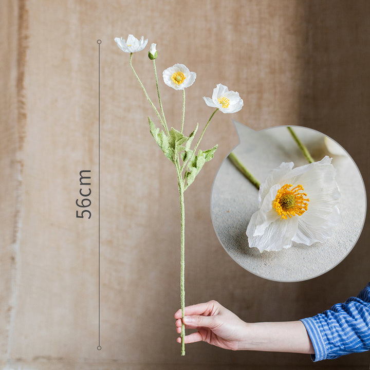 Lifelike White Floral Stem