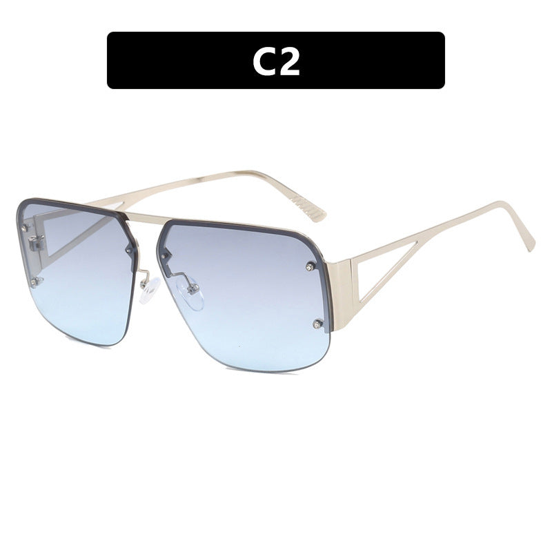 Women’s Futuristic Sunglasses with Square Frame and Mirrored Lenses Stornfield