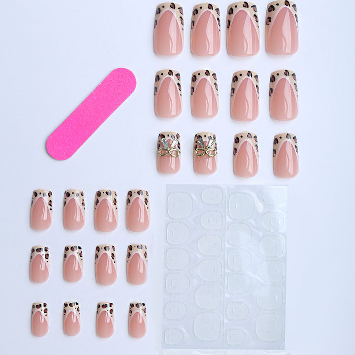 Artificial Nails with Elegant Bow Decoration Stornfield