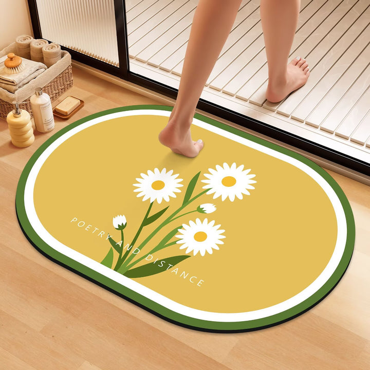 Artistic Floral Bath Mat Stornfield