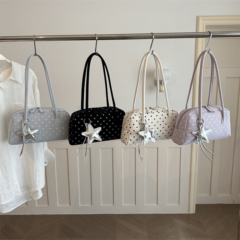 Polka Dot Retro Structured Handbag