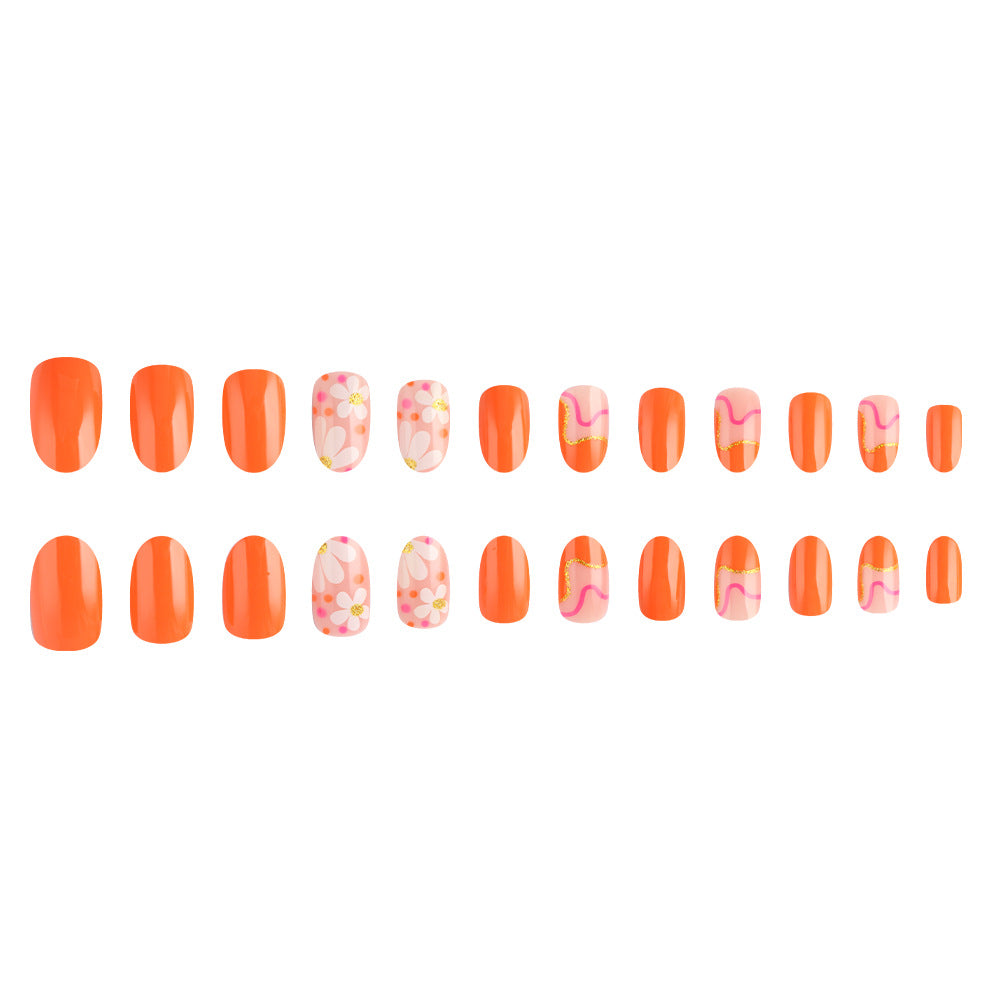 Artistic Flower Design Press-On Nails Stornfield