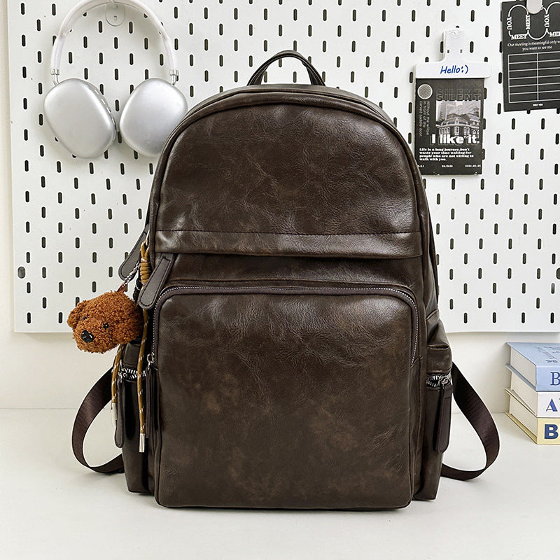 Vintage Leather Laptop Backpack Stornfield