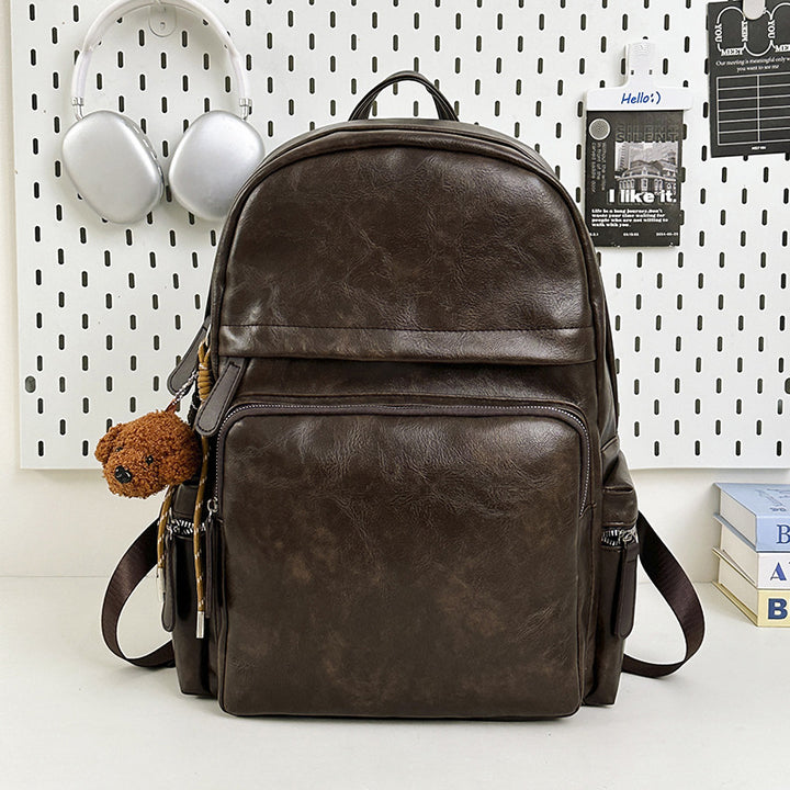 Vintage Leather Laptop Backpack Stornfield