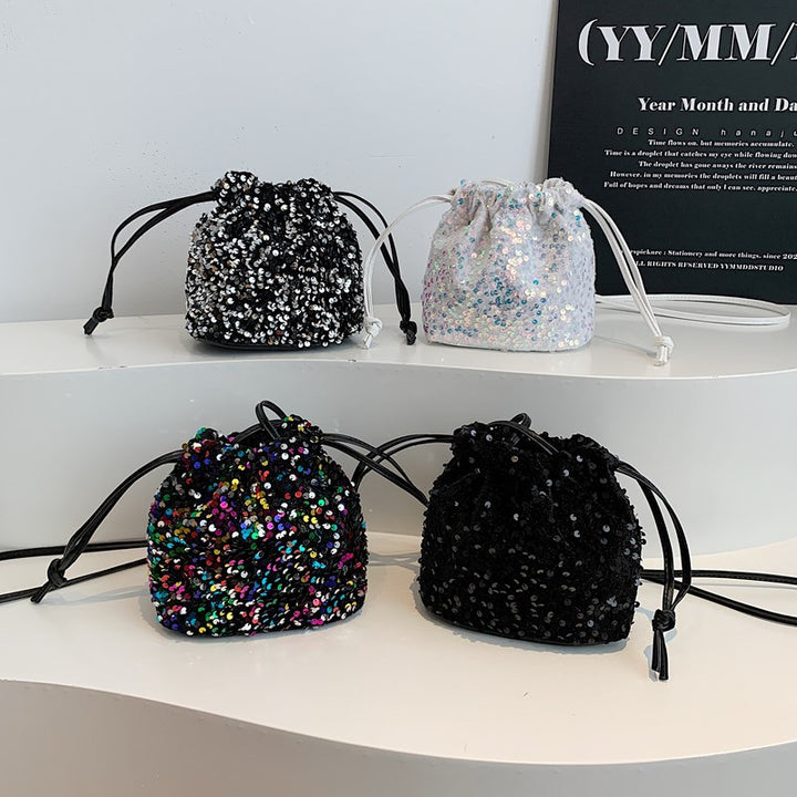 Glittery Sequin Drawstring Mini Bag Stornfield