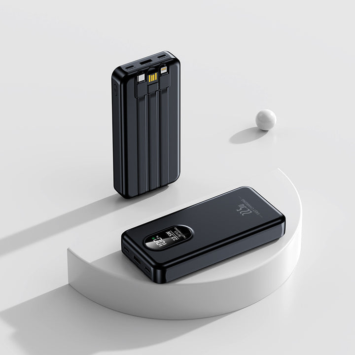 Compact power bank with integrated multi-function charging display Stornfield