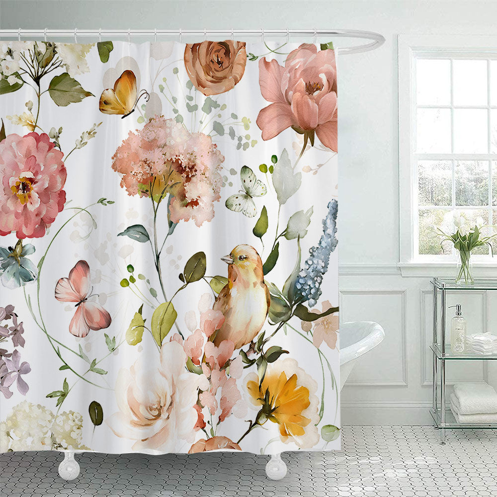 Floral Patterned Shower Curtain Stornfield