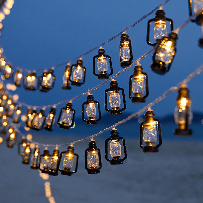 Decorative string lights with nostalgic lanterns Stornfield