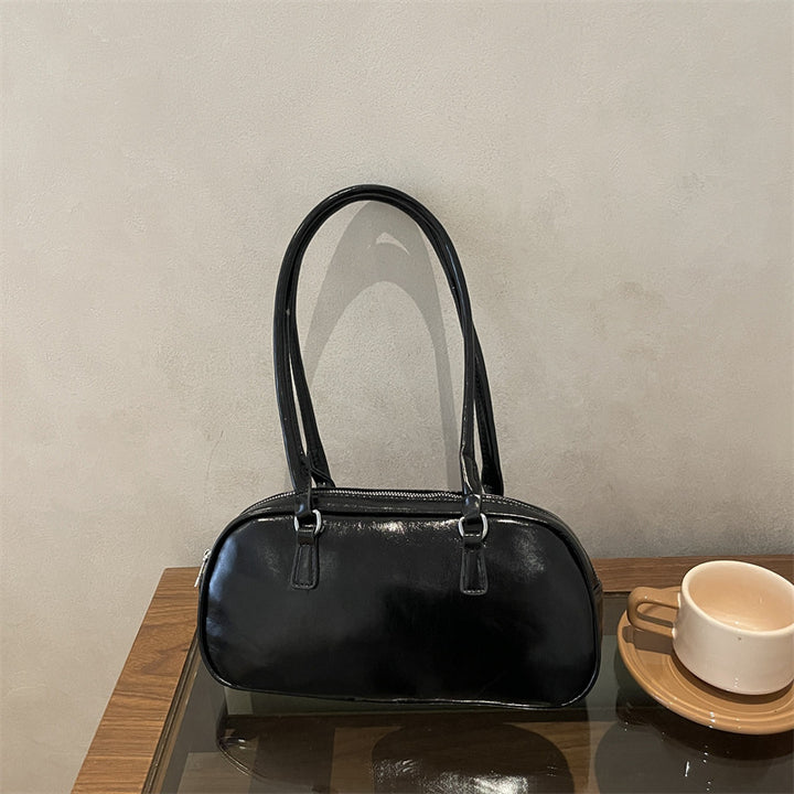 Patent Leather Handheld Satchel