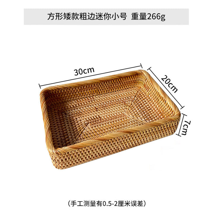 Women rectangular storage basket made of handwoven natural material Stornfield