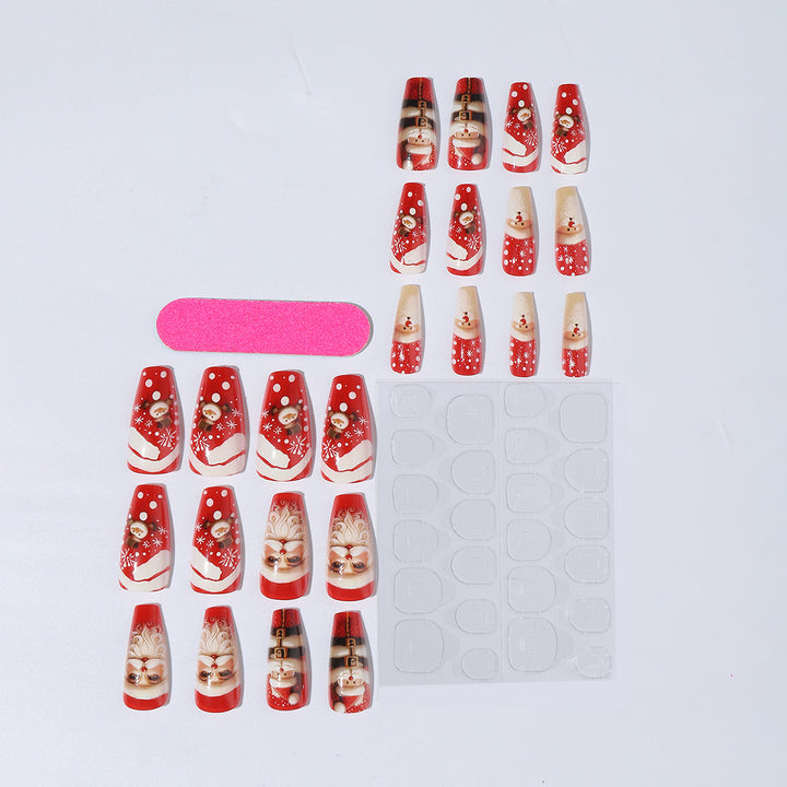 Artificial nail set with festive Christmas motifs Stornfield 1789119139