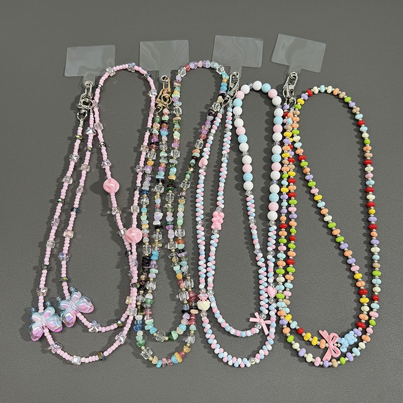 Beaded Eyewear Chain with Butterfly Accents Stornfield