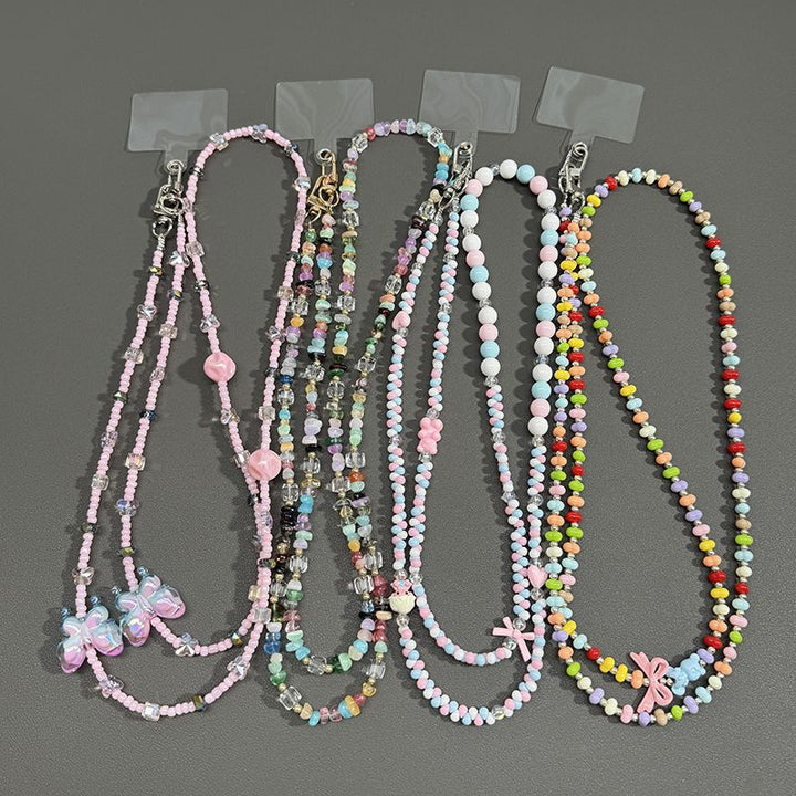 Beaded Eyewear Chain with Butterfly Accents Stornfield