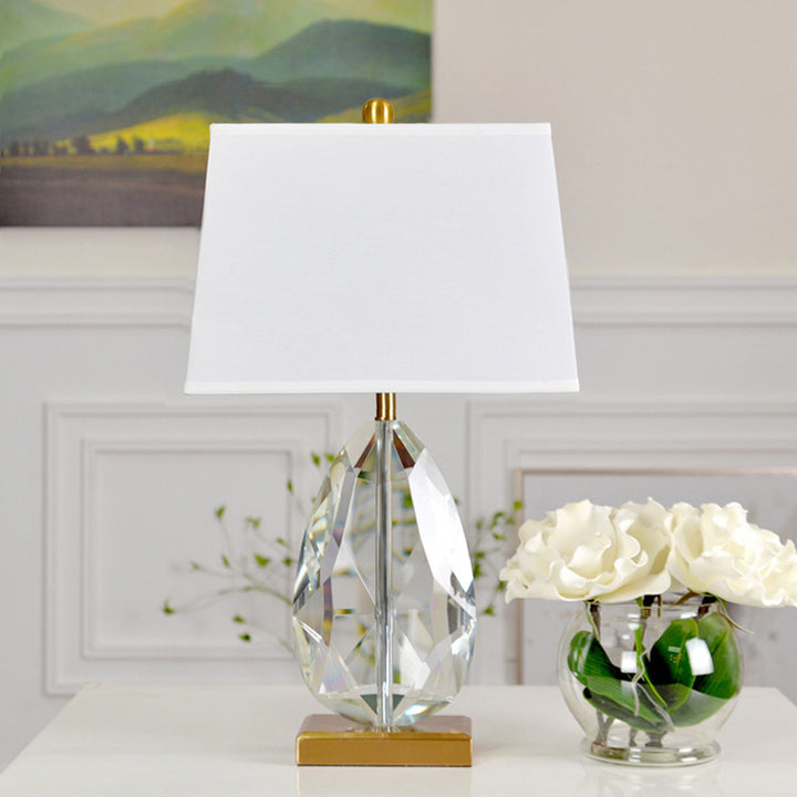 Crystal Table Lamp with Elegant Shade