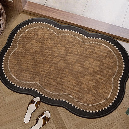 Floral Design Non-Slip Bathroom Mat