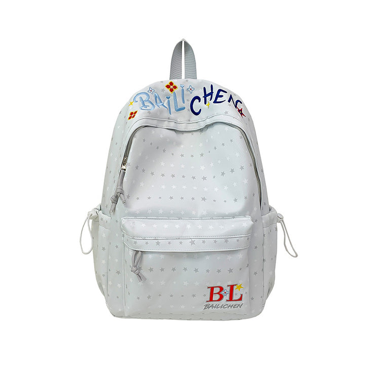 Playful Star-Embellished Casual Backpack Stornfield