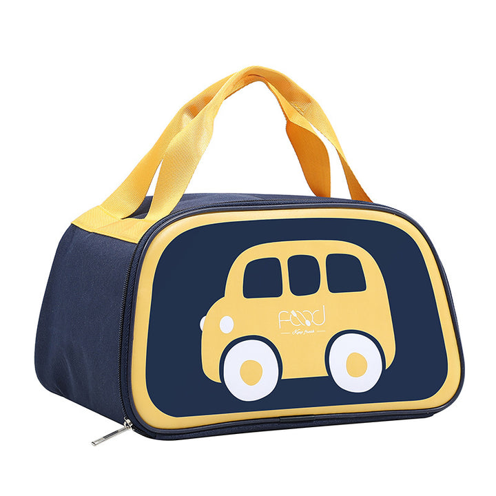 Insulated lunch bag with cheerful vehicle design Stornfield