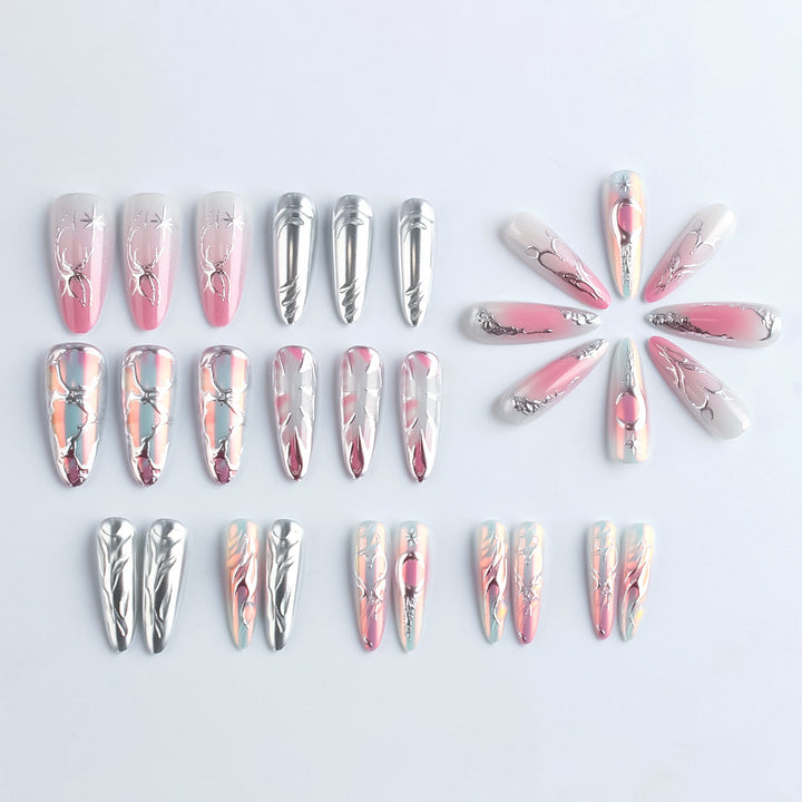 Artistic Metallic Nail Art Design Stornfield