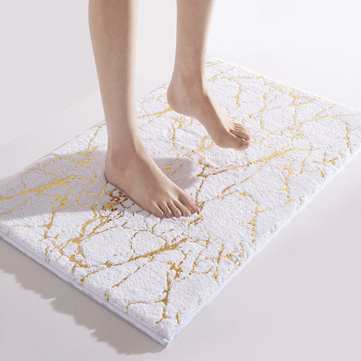 Luxurious Marble Design Bath Mat