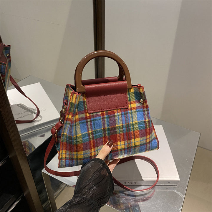 Plaid Structured Mini Handbag Stornfield