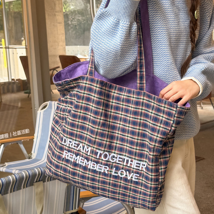 Plaid Patterned Tote Bag Stornfield
