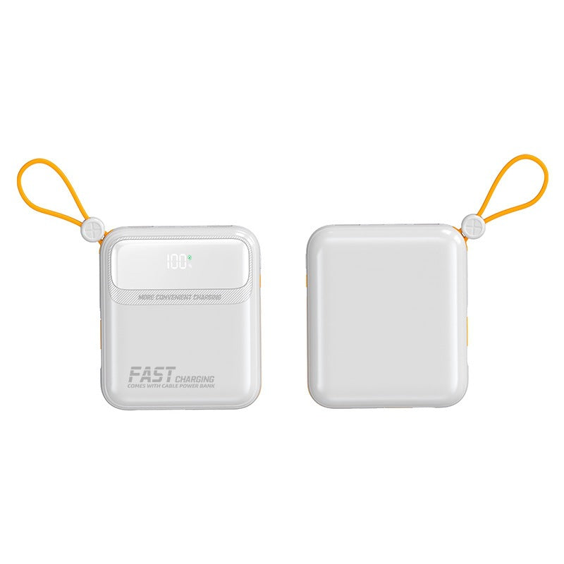 Portable power bank with integrated charging cable and digital display Stornfield
