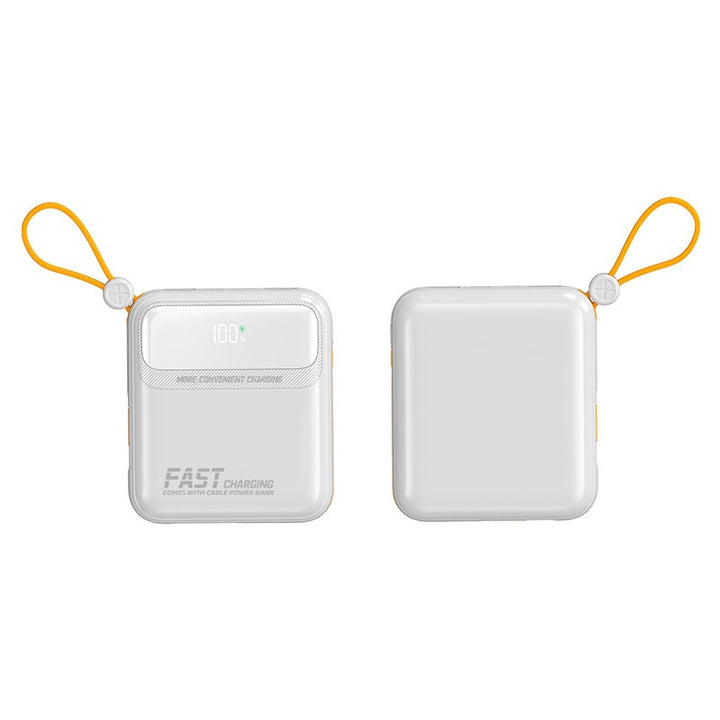 Portable power bank with integrated charging cable and digital display Stornfield