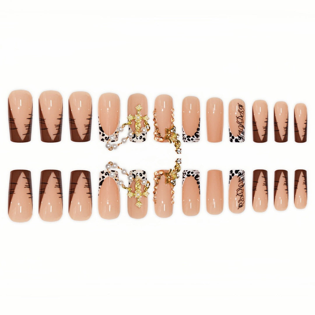 Decorative Long Press-On Nail Enhancements Stornfield