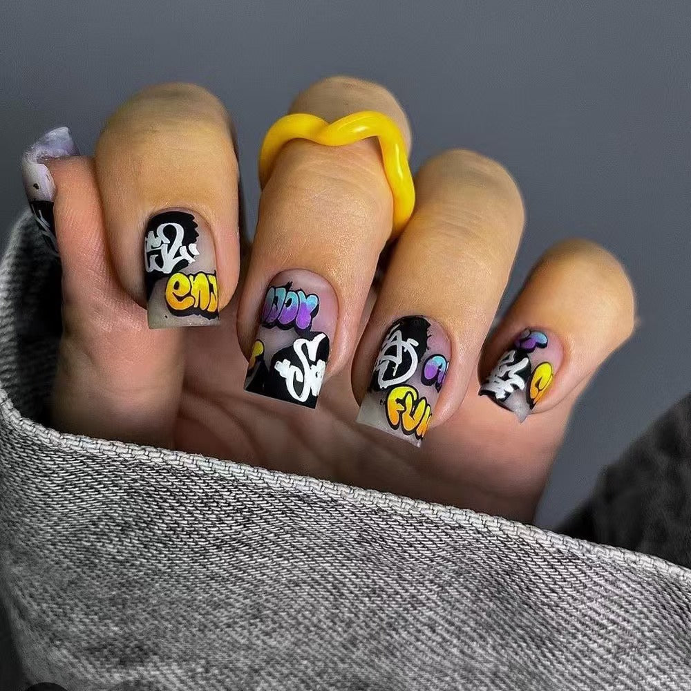 Creative Nail Art Set with Graffiti Designs Stornfield